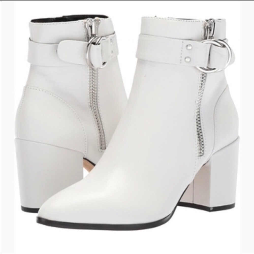 STEVEN johannah white booties brand new